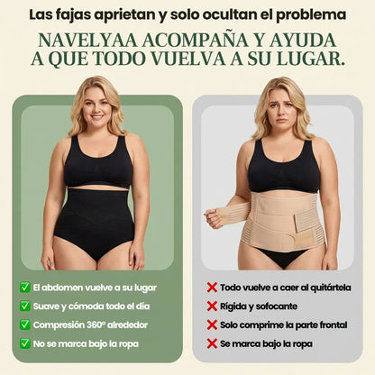 Comparación entre una faja de velcro y la faja panty posparto Navelyaa